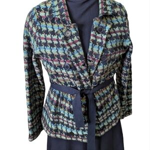 Shu - Shu Knit Boho Tie Waist Shacket.. Size Medium